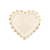 Paper plates Heart, 26x24.5 cm, mix (1 pkt / 6 pc.)