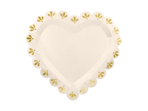 Paper plates Heart, 26x24.5 cm, mix (1 pkt / 6 pc.) Paper plates Heart, 26x24.5 cm, mix (1 pkt / 6 pc.)