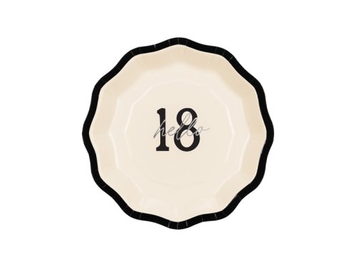 Paper plates ''Hello 18'', mix, 18 cm (1 pkt / 6 pc.)