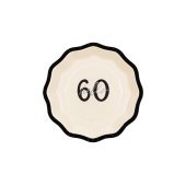 Paper plates ''Hello 60'', mix, 18 cm (1 pkt / 6 pc.)