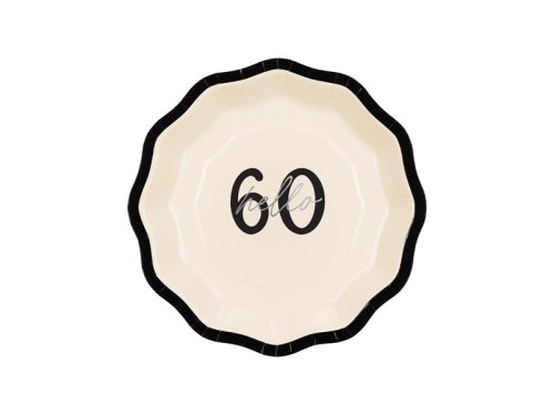 Paper plates ''Hello 60'', mix, 18 cm (1 pkt / 6 pc.) Paper plates ''Hello 60'', mix, 18 cm (1 pkt / 6 pc.)
