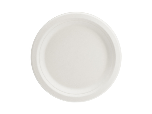 Sugar cane plates, white, 17cm (1 pkt / 6 pc.) Sugar cane plates, white, 17cm (1 pkt / 6 pc.)