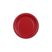 Paper Plates, dark red, 18 cm (1 pkt / 6 pc.)