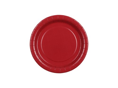 Paper Plates, dark red, 18 cm (1 pkt / 6 pc.)