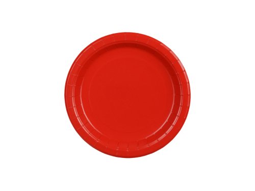 Paper Plates, red, 18 cm (1 pkt / 6 pc.) Paper Plates, red, 18 cm (1 pkt / 6 pc.)