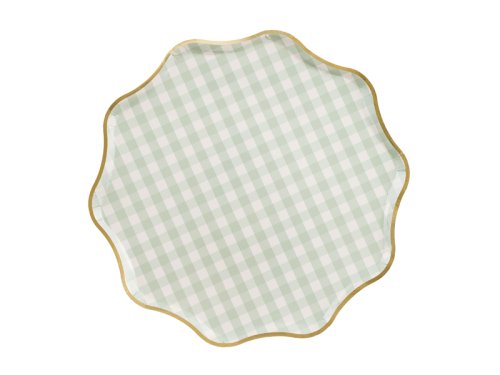 Plates Checkered, 23 cm, mix (1 pkt / 6 pc.)