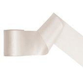 Satin Ribbon, off-white, 100mm/25m