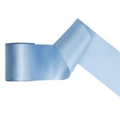 Satin Ribbon, misty blue, 100mm/25m