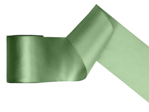 Satin Ribbon, sage, 100mm/25m Satin Ribbon, sage, 100mm/25m