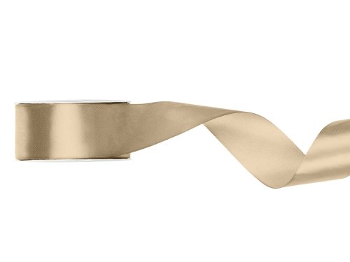 Satin Ribbon, cold gold, 25mm/25m