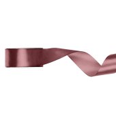 Satin Ribbon, dark dusty rose, 25mm/25m