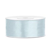 Satin Ribbon, light misty blue, 25mm/25m