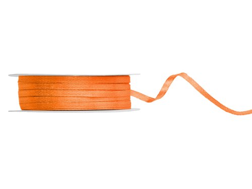 Satin Ribbon, orange, 3mm/50m Satin Ribbon, orange, 3mm/50m