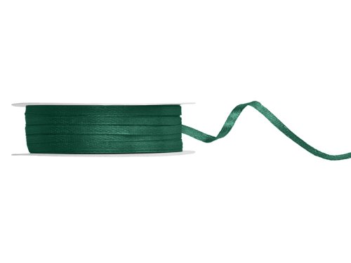 Satin Ribbon, bottle green, 3mm/50m Satin Ribbon, bottle green, 3mm/50m