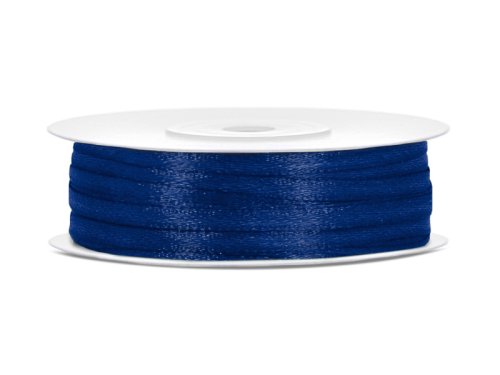 Satin Ribbon, navy blue, 3mm/50m Satin Ribbon, navy blue, 3mm/50m