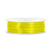 Satin Ribbon, yellow, 3mm/50m