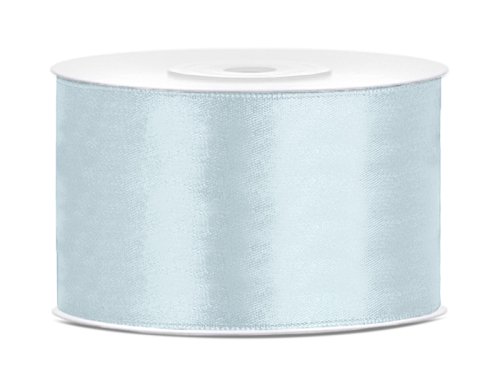 Satin Ribbon, light misty blue, 38mm/25m Satin Ribbon, light misty blue, 38mm/25m