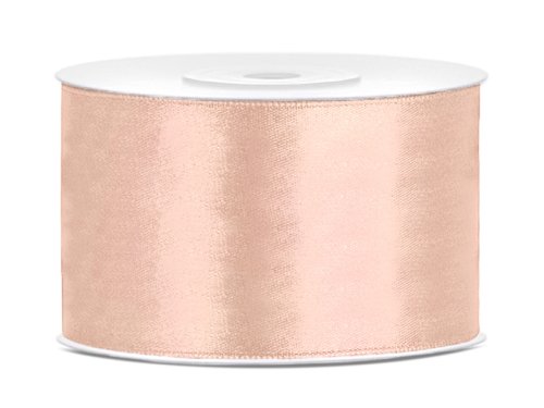 Satin ribbon, light honey, 38mm/25m