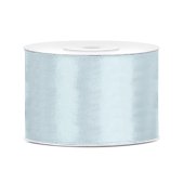 Satin Ribbon, light misty blue, 50mm/25m