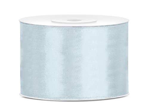 Satin Ribbon, light misty blue, 50mm/25m