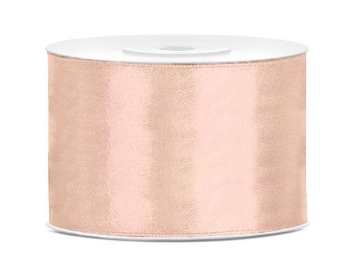 Satin ribbon, light honey, 50mm/25m