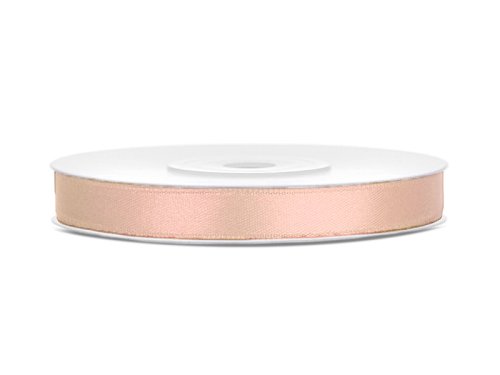 Satin ribbon, light honey, 6mm/25m
