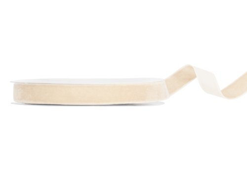 Velour ribbon, beige, 15mm/10m Velour ribbon, beige, 15mm/10m