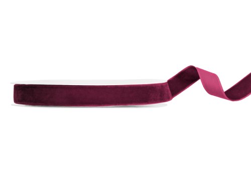 Velour ribbon, purple, 15mm/10m Velour ribbon, purple, 15mm/10m