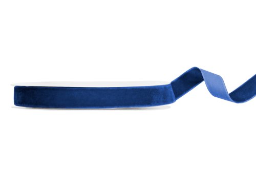 Velour ribbon, navy blue, 15mm/10m Velour ribbon, navy blue, 15mm/10m
