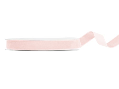 Velour ribbon, light pink, 15mm/10m Velour ribbon, light pink, 15mm/10m