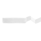 Velour ribbon, white, 25mm/10m