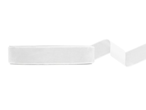Velour ribbon, white, 25mm/10m Velour ribbon, white, 25mm/10m