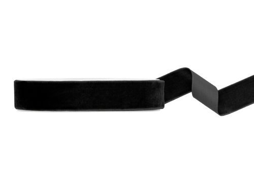 Velour ribbon, black, 25mm/10m Velour ribbon, black, 25mm/10m
