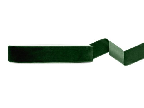 Velour ribbon, bottle green, 25mm/10m Velour ribbon, bottle green, 25mm/10m