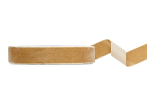 Velour ribbon, cold gold, 25mm/10m Velour ribbon, cold gold, 25mm/10m