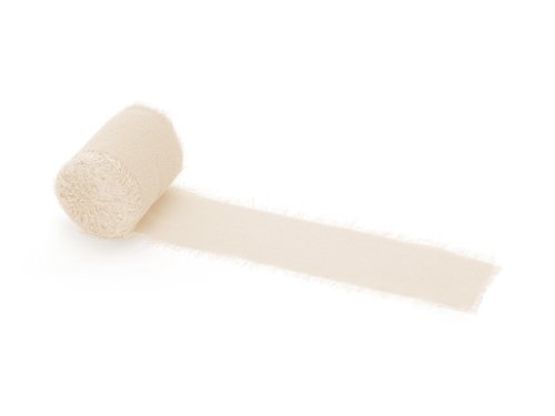 Light beige, chiffon ribbon, 40mm/5m (1 pkt / 3 pc.) Light beige, chiffon ribbon, 40mm/5m (1 pkt / 3 pc.)