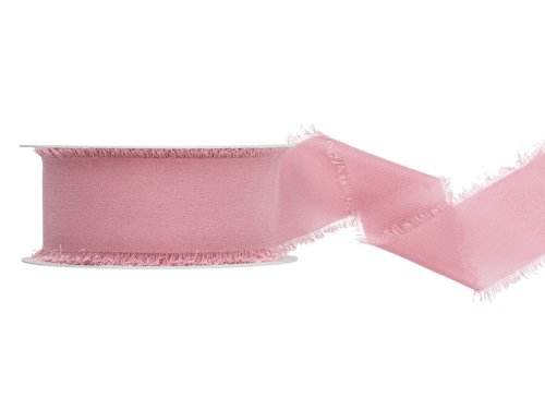 Chiffon ribbon, dark dusty rose, 40mm/10m Chiffon ribbon, dark dusty rose, 40mm/10m