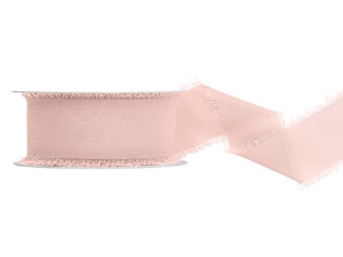 Chiffon ribbon, light pink, 40mm/10m Chiffon ribbon, light pink, 40mm/10m