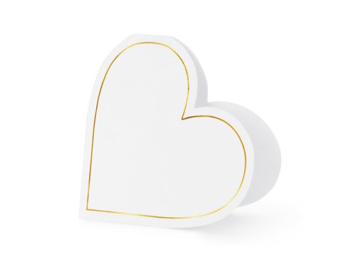 Place cards Hearts, 15.7x22 cm, white (1 pkt / 10 pc.) Place cards Hearts, 15.7x22 cm, white (1 pkt / 10 pc.)