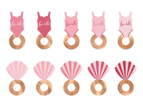 Drink tags Swimsuite and Shell, 8x5 cm, mix (1 pkt / 10 pc.) Drink tags Swimsuite and Shell, 8x5 cm, mix (1 pkt / 10 pc.)