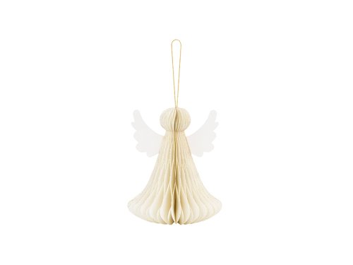 Paper decoration honeycomb Angel, ivory, 15 cm Paper decoration honeycomb Angel, ivory, 15 cm