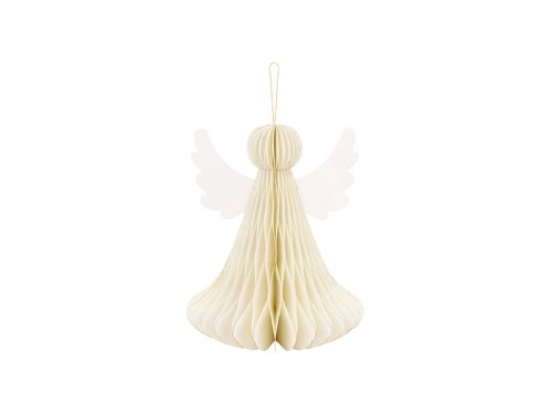 Paper decoration honeycomb Angel, ivory, 24 cm Paper decoration honeycomb Angel, ivory, 24 cm