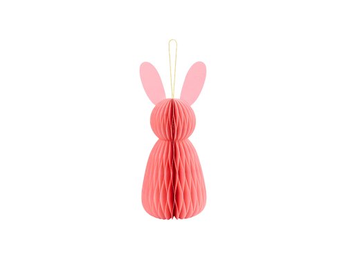 Paper decoration honeycomb Bunny, pink, 30 cm Paper decoration honeycomb Bunny, pink, 30 cm