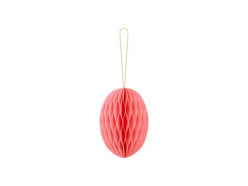 Paper decoration honeycomb Egg, pink, 12 cm Paper decoration honeycomb Egg, pink, 12 cm