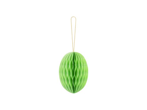 Paper decoration honeycomb Egg, light green, 12 cm Paper decoration honeycomb Egg, light green, 12 cm