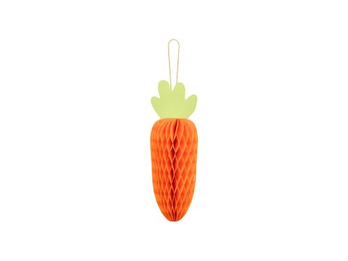 Paper decoration honeycomb Carrot, orange, 20 cm Paper decoration honeycomb Carrot, orange, 20 cm