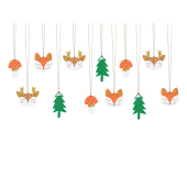 Gift tags Forest, mix (1 pkt / 12 pc.)