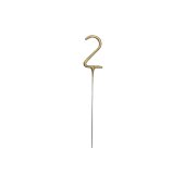 Sparkler Number 2, gold, 15 cm