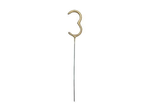 Sparkler Number 3, gold, 15 cm Sparkler Number 3, gold, 15 cm
