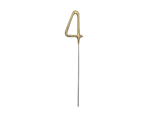 Sparkler Number 4, gold, 15 cm Sparkler Number 4, gold, 15 cm